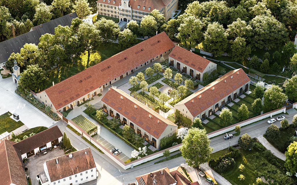 Quartier Schloss Sandizell Reihenhäuser Titelbild